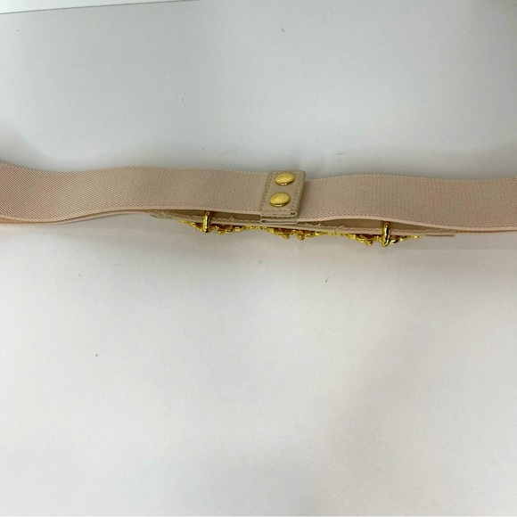 BCBGMAXAZRIA belt Gold Rhinestone Embellished Belt Womens wedding statement - Picture 3 of 6